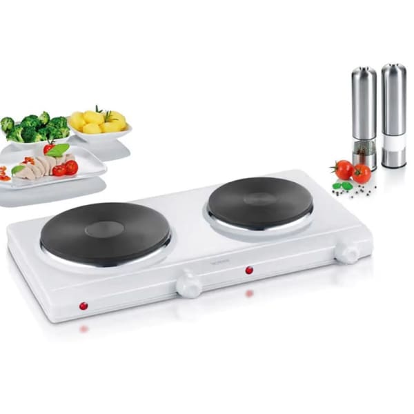 Plaque De Cuisson Électrique SEVERIN 2 Feux blanc (DK1042) Plaque De Cuisson Électrique SEVERIN 2 Feux blanc (DK1042)